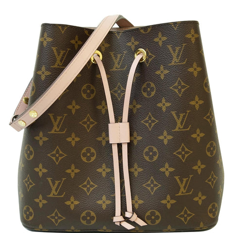 LOUIS VUITTON NeoNoe Monogram Canvas Shoulder Bag Rose Ballerine