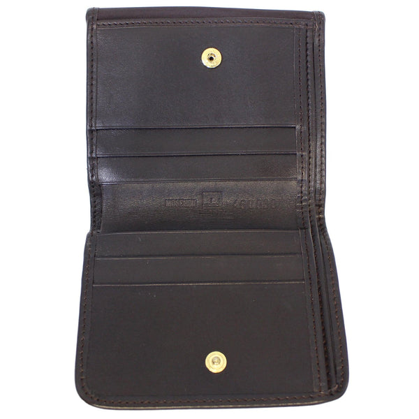 Moschino Vintage Foldover Wallet Black - open view