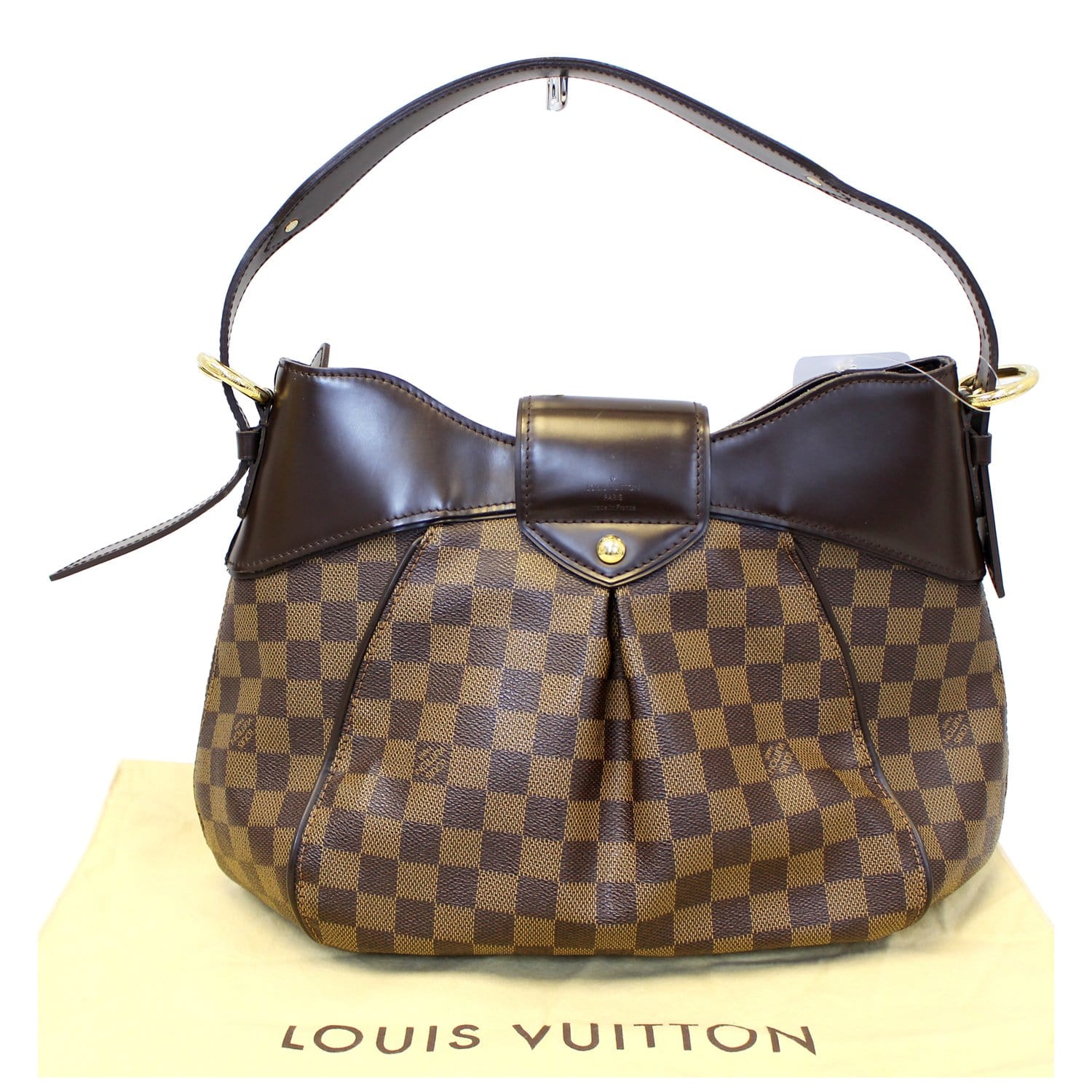 Louis VUITTON - SISTINA bag in ebony checkerboard canvas…