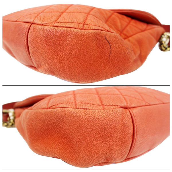 Chanel Flap Red Soft Caviar Shoulder Crossbody Bag - side view