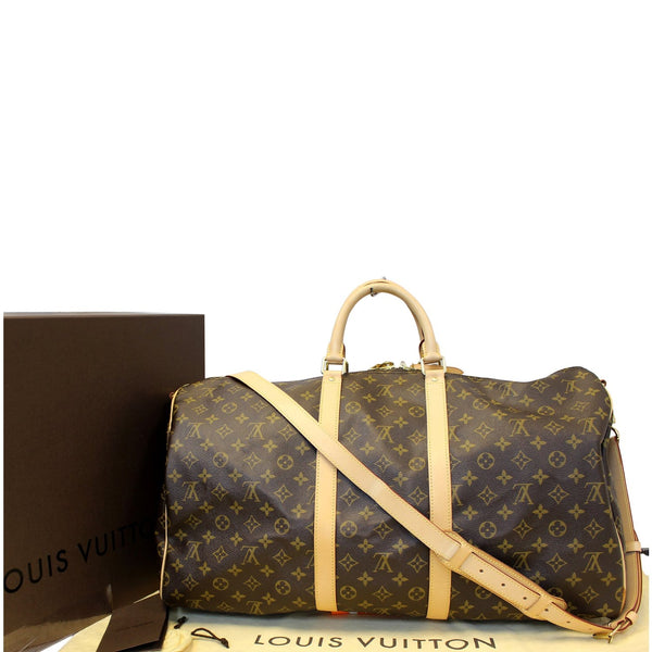 LOUIS VUITTON Keepall Bandouliere 55 Monogram Canvas Travel Bag-US