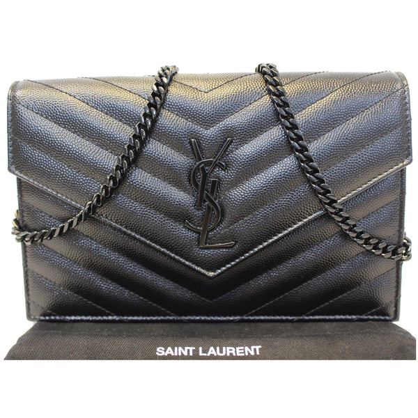 Yves Saint Laurent Wallet Chain Matelasse Chevron - front view