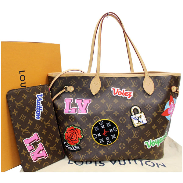 elegantly decorated Louis Vuitton Stories Neverfull MM Bag