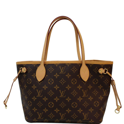 LOUIS VUITTON Neverfull PM Monogram Canvas Shoulder Bag Brown