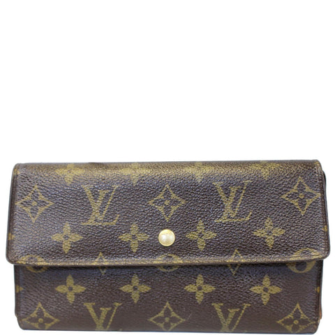 LOUIS VUITTON Porte Tresor International Monogram Canvas Wallet Brown