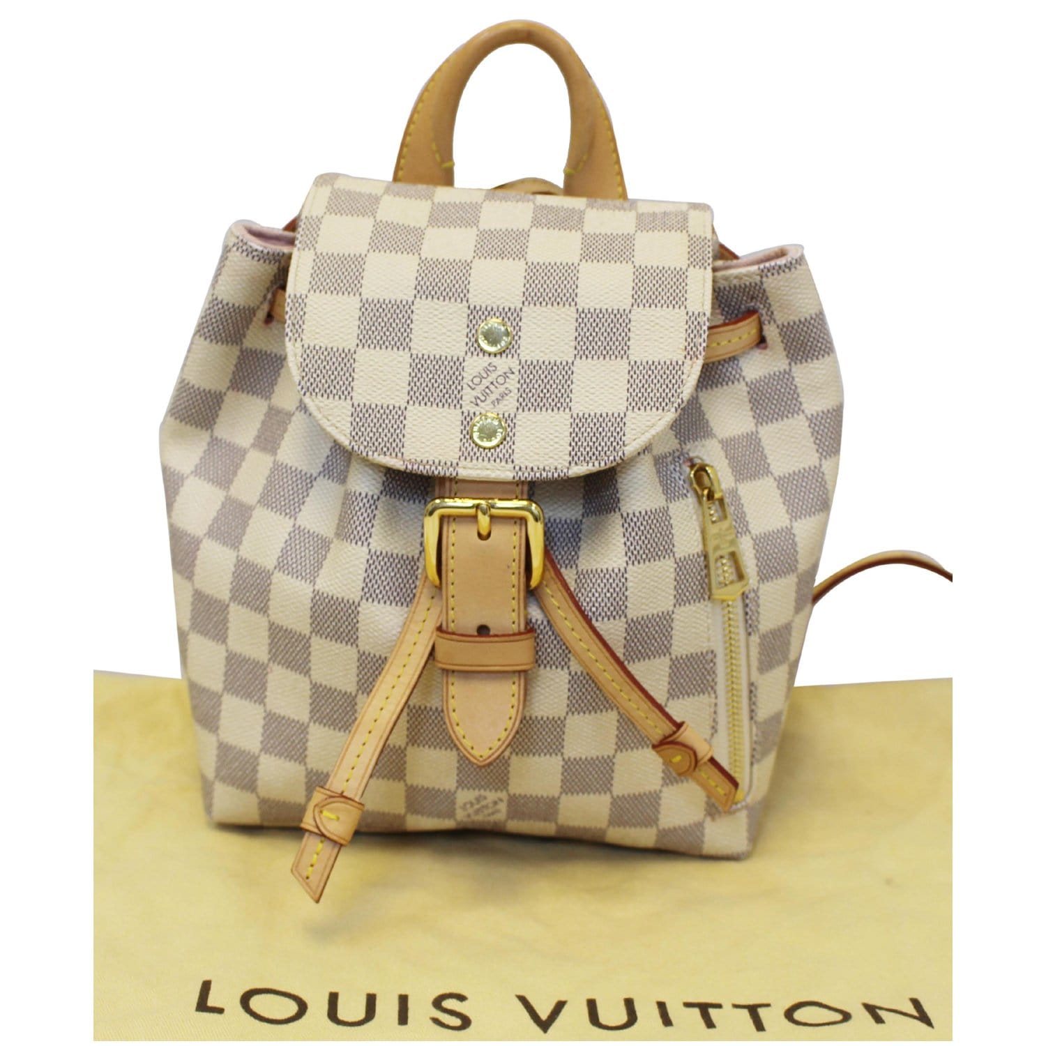 LOUIS VUITTON Sperone BB Damier Azur Backpack Bag White-US