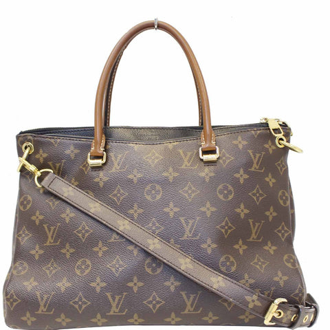 LOUIS VUITTON Pallas Monogram Canvas 2Way Shoulder Bag Brown