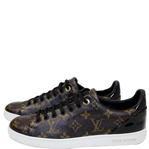 LOUIS VUITTON Frontrow Monogram Canvas/Leather Sneakers Brown