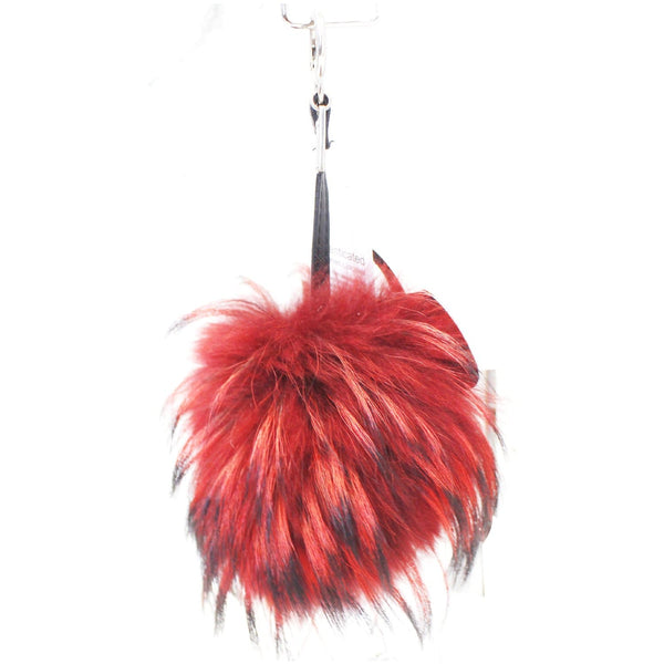 Fendi Fox Fur Monster Bag Bug Charm Red for tote bags 