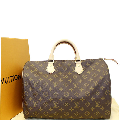 LOUIS VUITTON Speedy 35 Monogram Canvas Satchel Bag