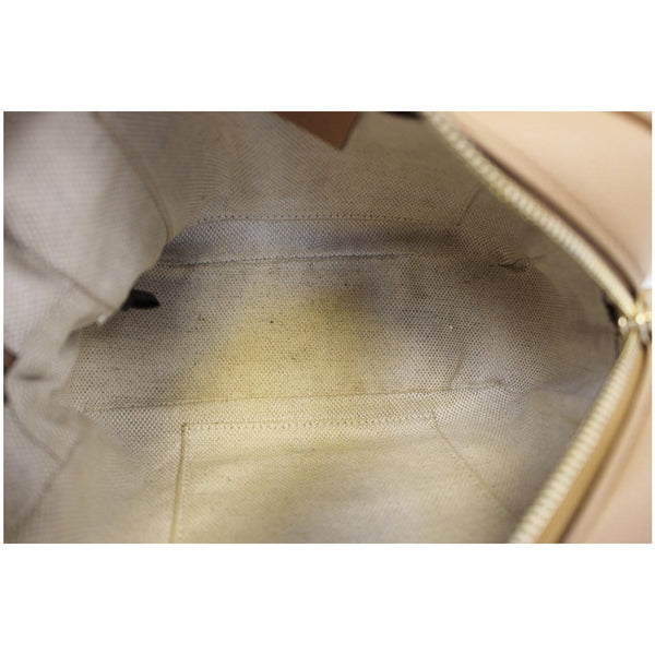 GUCCI Soho Disco Pebbled Leather Small Crossbody Bag Beige 308364