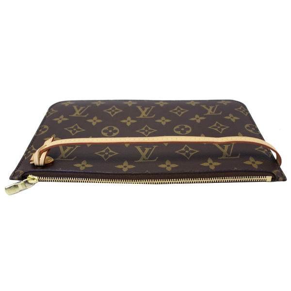LOUIS VUITTON Pochette Wristlet Pouch Monogram Canvas Neverfull MM Brown