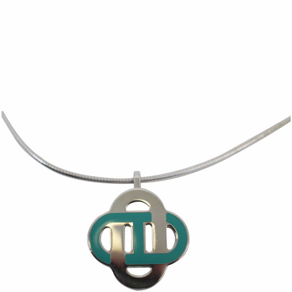 Hermes Necklace Isatis Pendant Silver For Women
