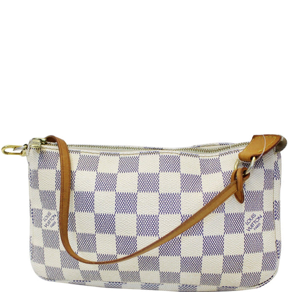 LOUIS VUITTON Pochette Accessoires Damier Azur Pouch White