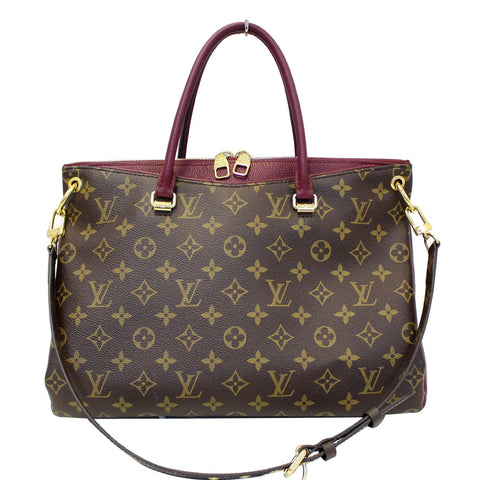 LOUIS VUITTON Pallas Monogram Canvas 2Way Shoulder Bag Brown