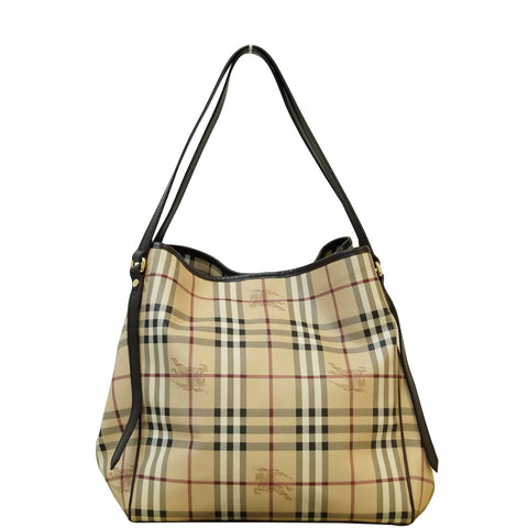 BURBERRY Canterbury Haymarket Check Tote Bag Multicolor