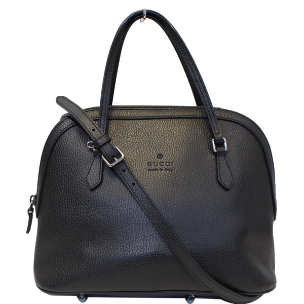 GUCCI Dome Leather Crossbody Bag Black 420023