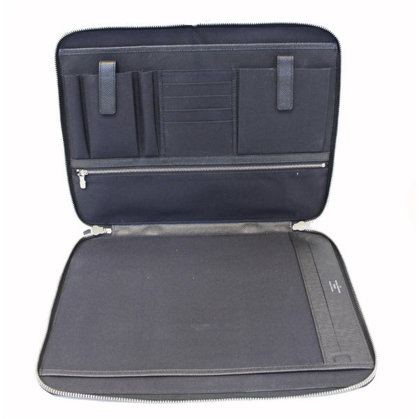 LOUIS VUITTON Vladimir Taiga Leather Document Clutch Bag Grey-US