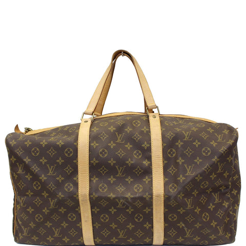 LOUIS VUITTON Sac Souple 55 Monogram Canvas Boston Bag Brown
