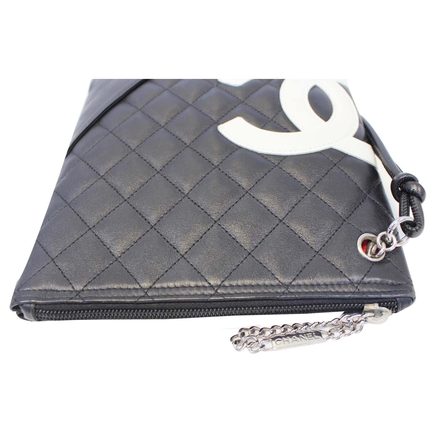 Chanel Black Cambon CC Duffle Satchel Shoulder Bag