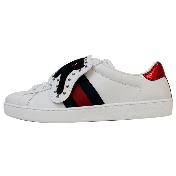 GUCCI Ace Low-Top With Removable Patches Sneaker White 477107 US 9