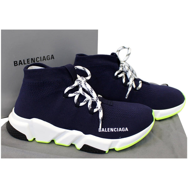 Balenciaga Sneakers Blue Mid Speed Lace-up US 9 - side view