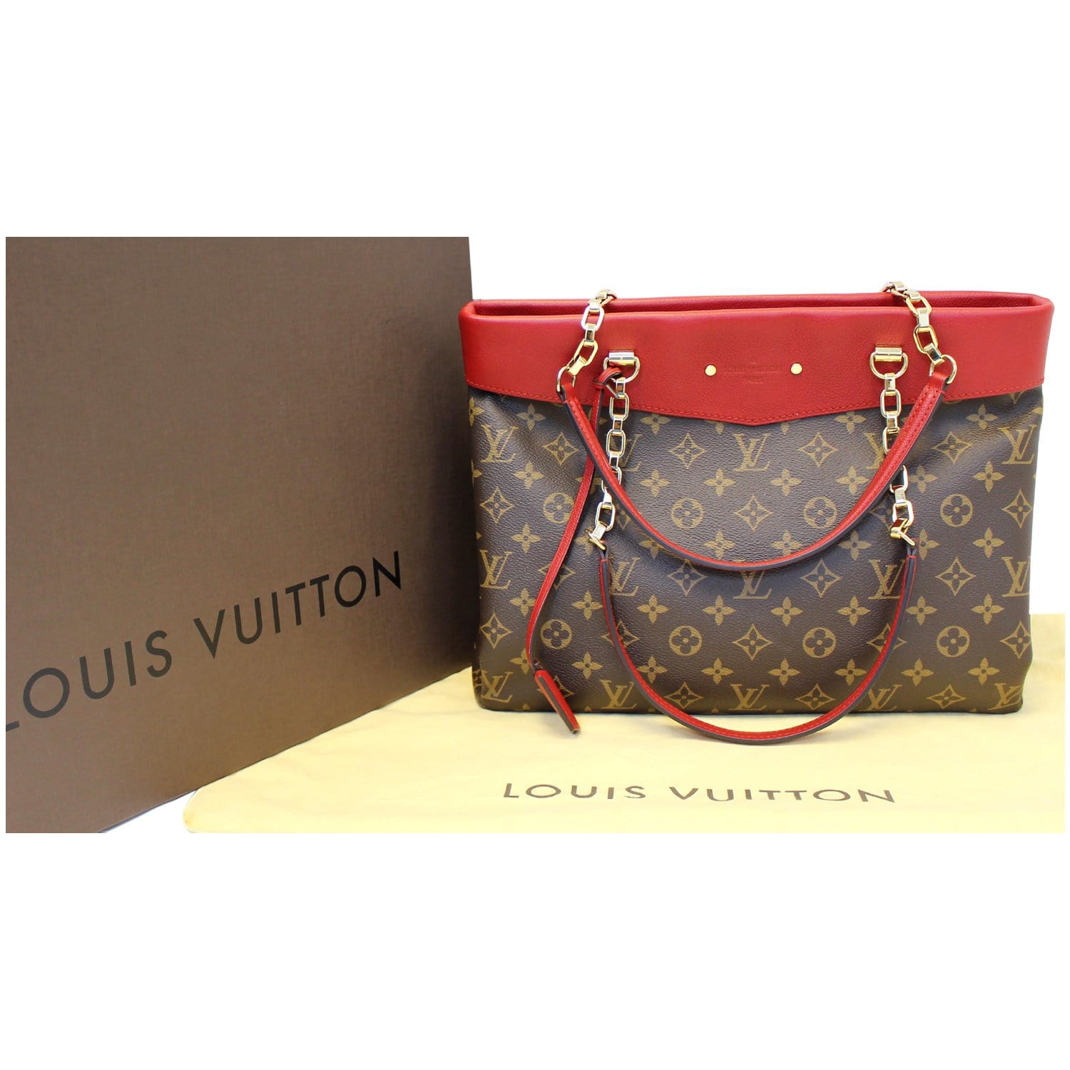 Louis Vuitton Monogram Pallas Clutch Cherry