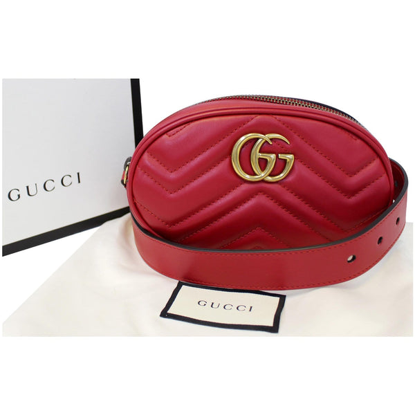 Gucci GG Marmont Matelasse Leather Belt Bag - front view