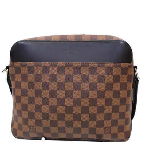 LOUIS VUITTON Jake PM Damier Ebene Messenger Bag Brown