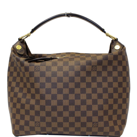 LOUIS VUITTON Duomo Hobo Damier Ebene Shoulder Bag Brown