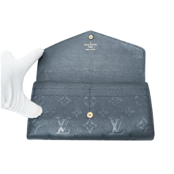 LOUIS VUITTON Sarah Empreinte Leather Wallet Black-US