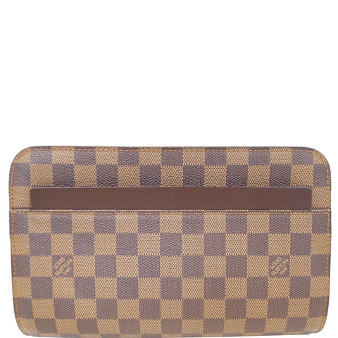 LOUIS VUITTON Saint Louis Damier Ebene Clutch Brown