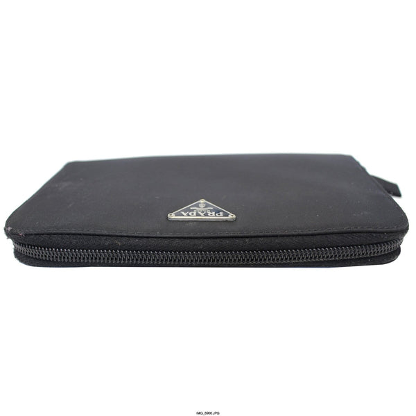 PRADA Black Nylon Zip Around Wallet