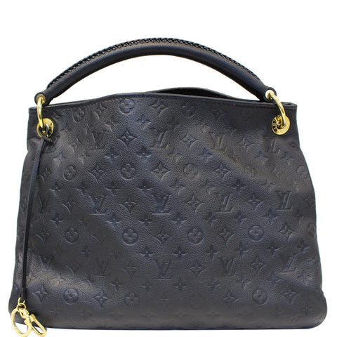 LOUIS VUITTON Artsy MM Empreinte Leather Shoulder Bag Black