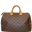 Louis Vuitton Speedy 35 Monogram Canvas Satchel Bag front view