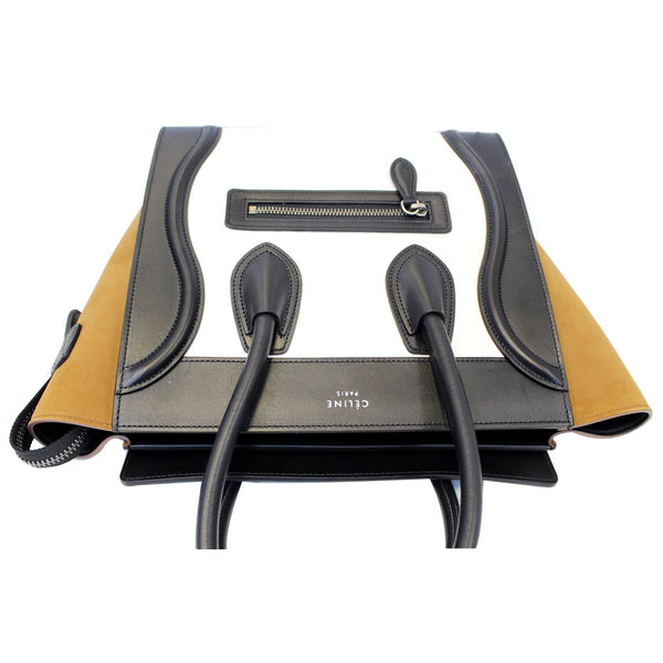 CELINE Mini Luggage Calfskin Leather Tote Bag Tri-Color-US