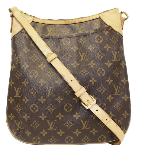 LOUIS VUITTON Odeon MM Monogram Canvas Shoulder Crossbody Bag Brown