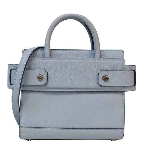 GIVENCHY Horizon Mini Grained Leather Satchel Bag Light Blue