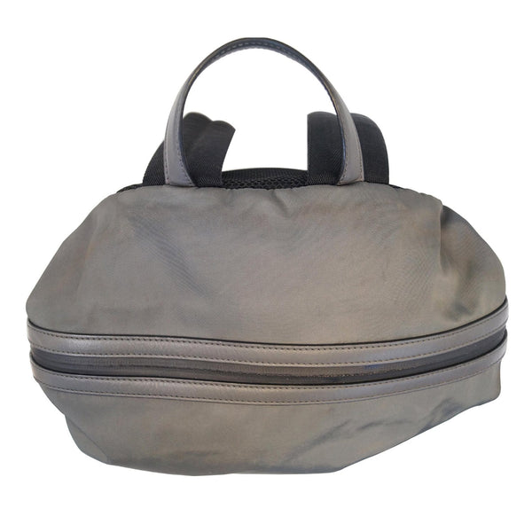 FENDI Shadow Logo Nylon Fabric Backpack Bag Grey/Black