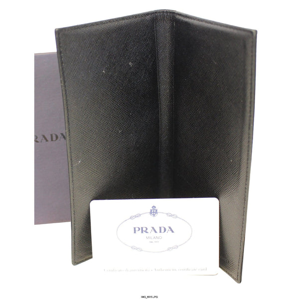 PRADA Black Nylon Checkbook Cover Wallet-US