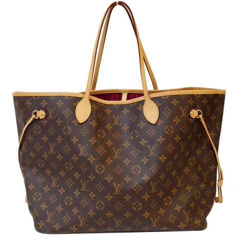 LOUIS VUITTON Neverfull GM Monogram Canvas Shoulder Bag Brown