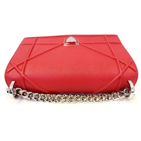 Christian Dior Diorama Small Flap Red Grained Leather exterior