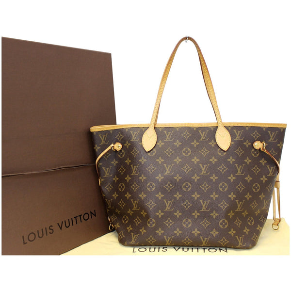Louis Vuitton Neverfull MM Monogram Canvas tote Bag - front view