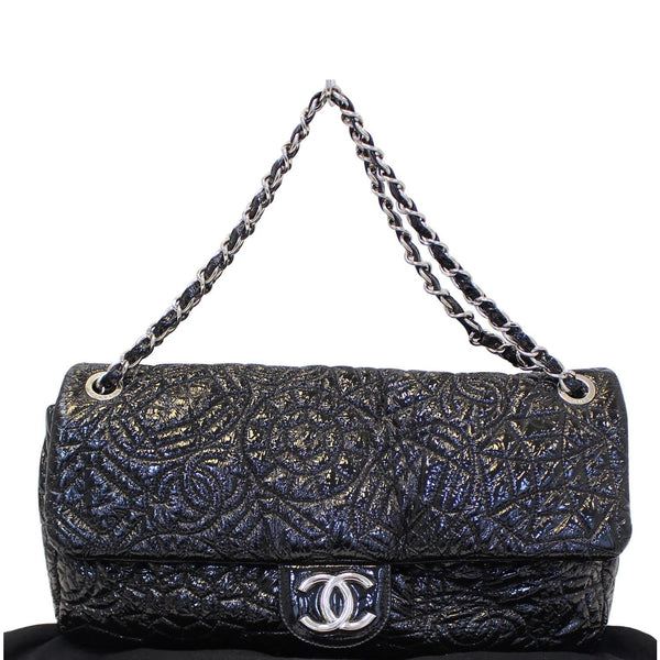 Chanel Single Flap Bag Quilted Pattern Jumbo Black for women