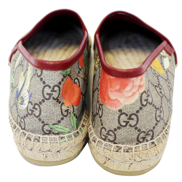 Gucci Flats GG Blooms Supreme Espadrille Size 42 - back view