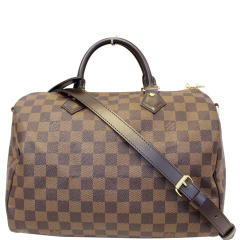 LOUIS VUITTON Speedy 30 Bandouliere Damier Ebene Shoulder Bag Brown