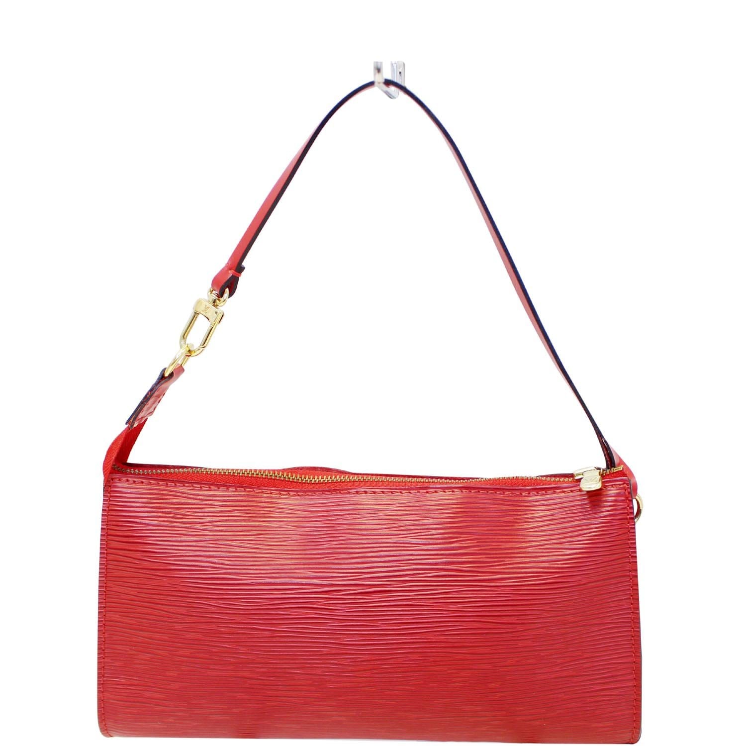 Louis Vuitton Clear Red Epi Leather Plage Clear Pochette Accessoires  1015lv31