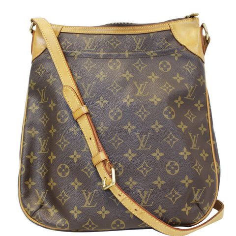 LOUIS VUITTON Odeon MM Monogram Canvas Shoulder Bag Brown