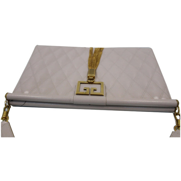 GIVENCHY Large Gem Goatskin Shoulder Bag Galet