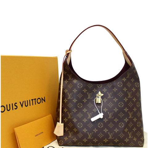 LOUIS VUITTON Flower Hobo Monogram Canvas Shoulder Bag